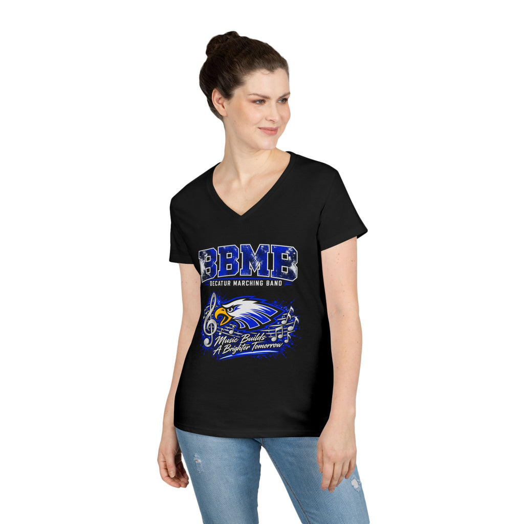 BBMB Ladies' V-Neck T-Shirt – Decatur Marching Band Graphic Tee (#BBMB)