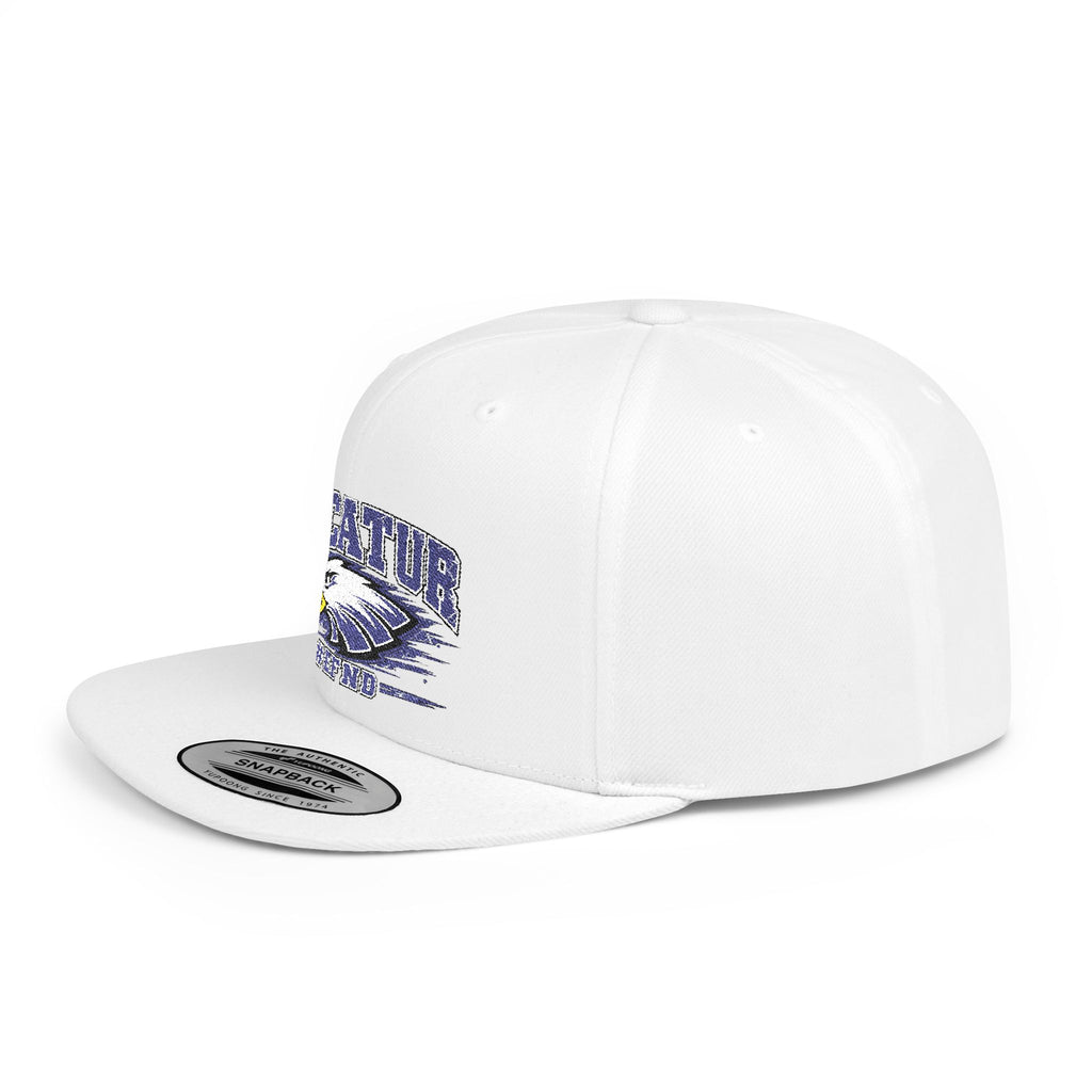 Decatur Eagles Flat Bill Snapback Hat — Vintage Distressed School Logo Cap