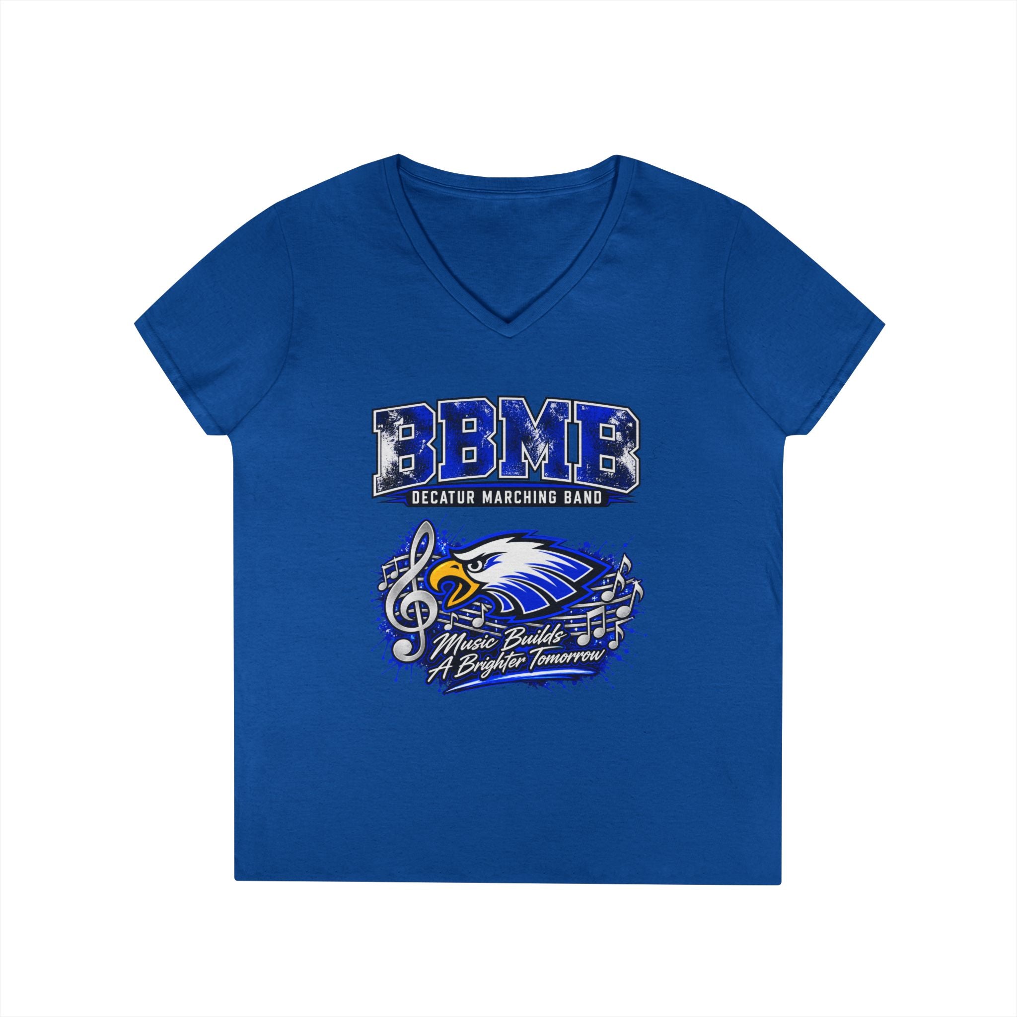 BBMB Ladies' V-Neck T-Shirt – Decatur Marching Band Graphic Tee (#BBMB)