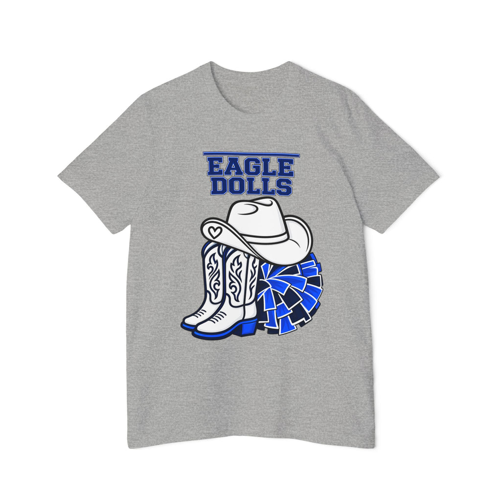 Eagle Dolls Cheer Tee — Cowboy Boots & Pom Design with #EFND Backprint
