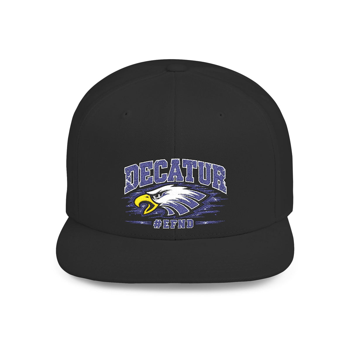 Decatur Eagles Flat Bill Snapback Hat — Vintage Distressed School Logo Cap