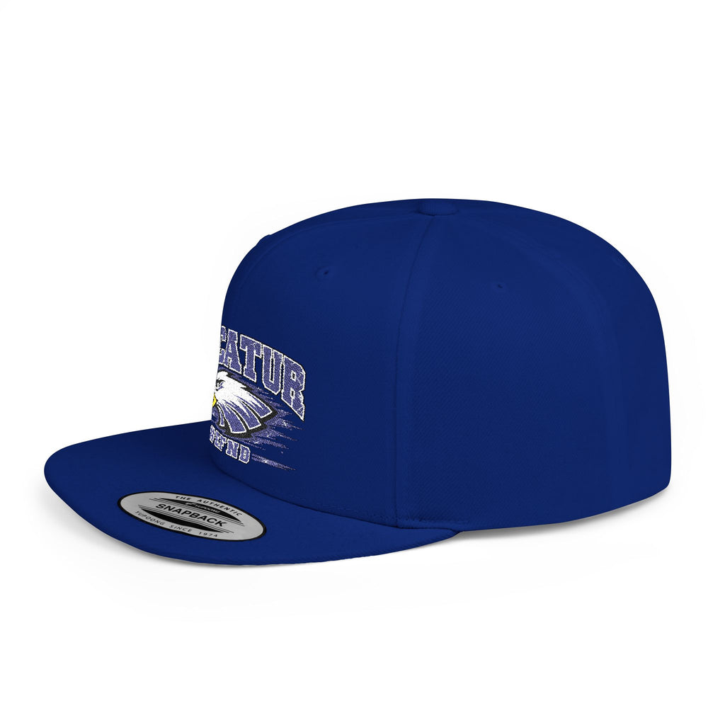 Decatur Eagles Flat Bill Snapback Hat — Vintage Distressed School Logo Cap